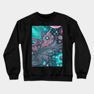 Other Worldly Designs- nebulas, stars, galaxies, planets with feathers Crewneck Sweatshirt